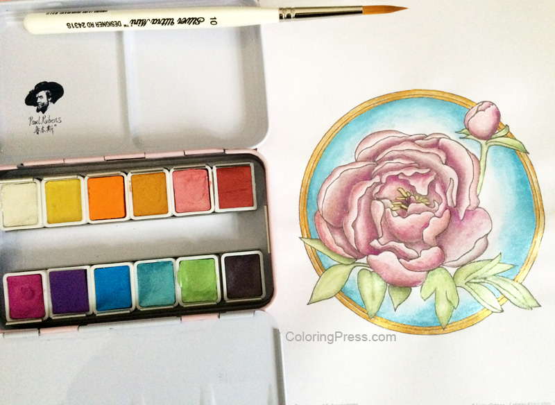Paul Rubens Glitter Watercolors – Coloring Press